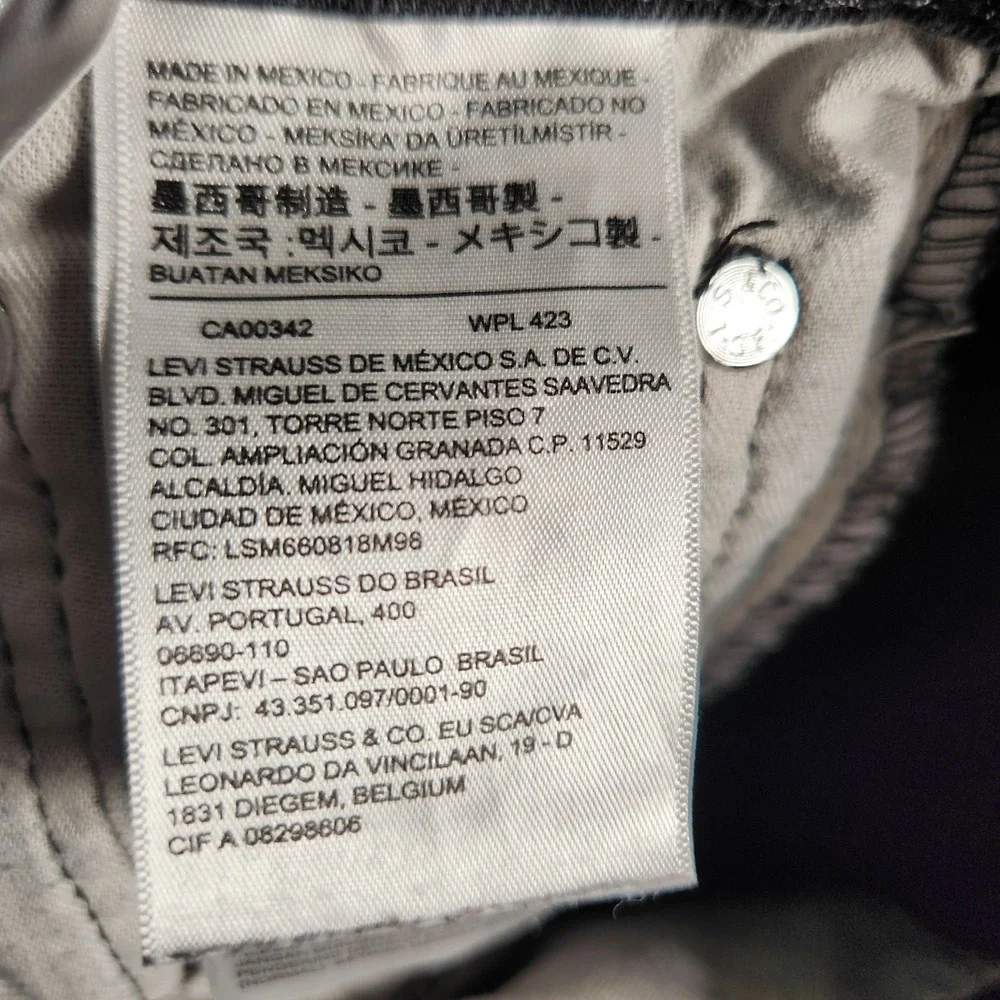 Levi's 505 Jeans Men's 30X30‎ (Tag 29X30) Black Y2K 90s Straight